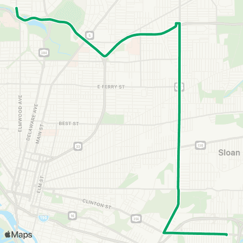 NFTA Bailey East map