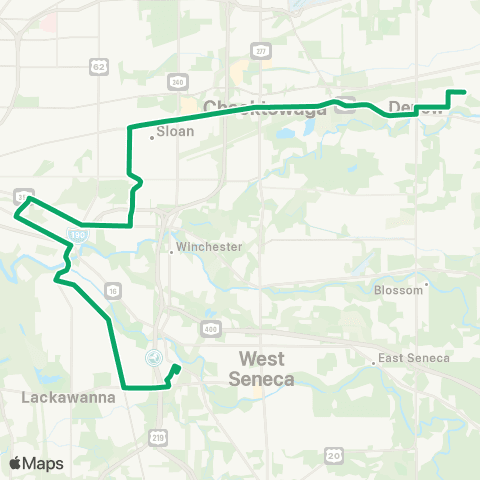NFTA East-Suburban map
