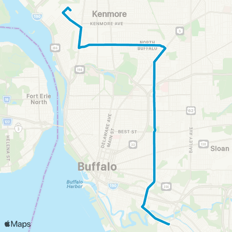 NFTA Fillmore-Hertel map
