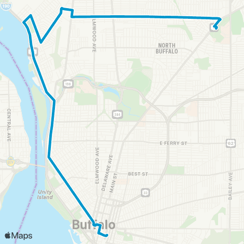 NFTA Niagara-Kenmore map