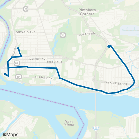 NFTA Main - Niagara map