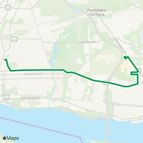 NFTA Pine Avenue map