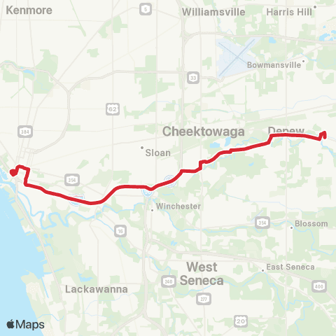 NFTA Lancaster Express map