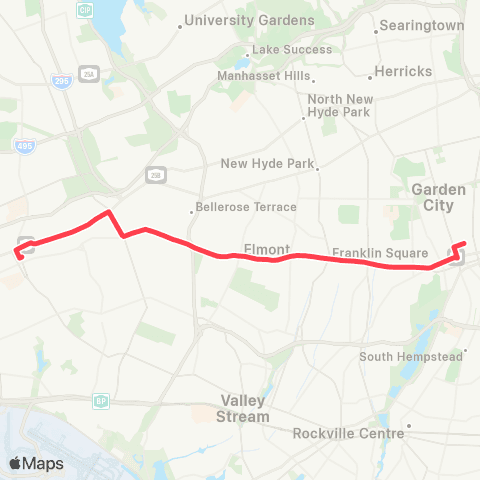 NICE Bus Hempstead Tp Express map