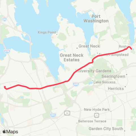 NICE Bus Northern Bl Express map