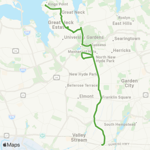 NICE Bus Franklin Av / New Hyde Park Rd map
