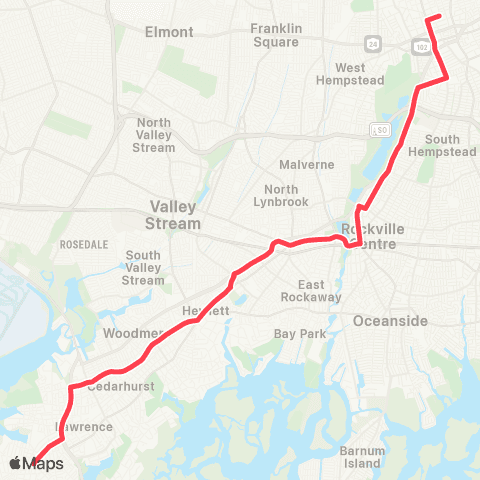 NICE Bus W Broadway Express map