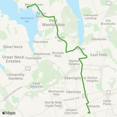 NICE Bus Willis Av / Pt Washington Bl map