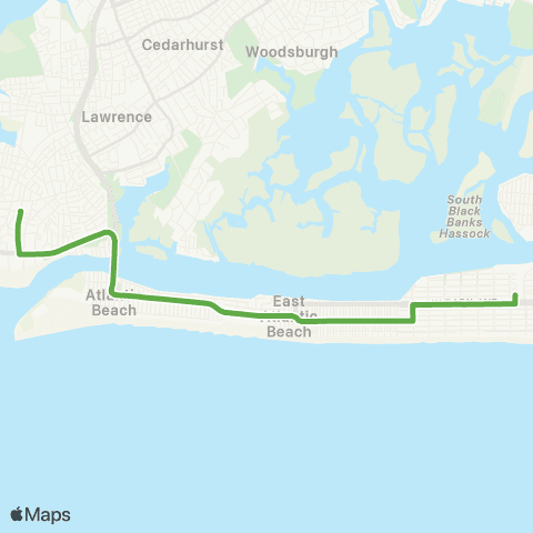 NICE Bus Long Beach Loop map