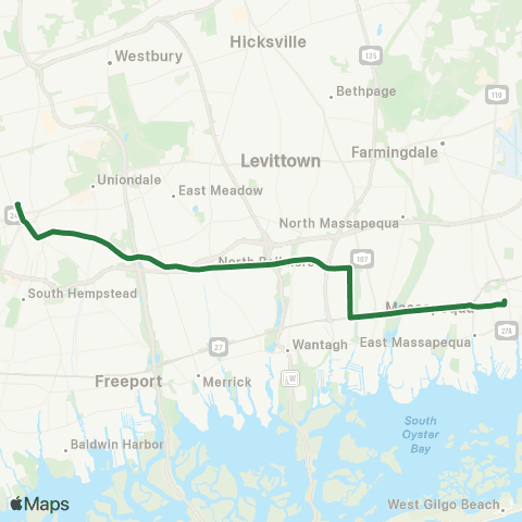 NICE Bus Jerusalem Av / Washington Av map