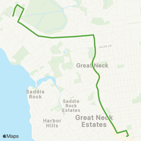 NICE Bus Middle Neck Rd / Steamboat Rd map
