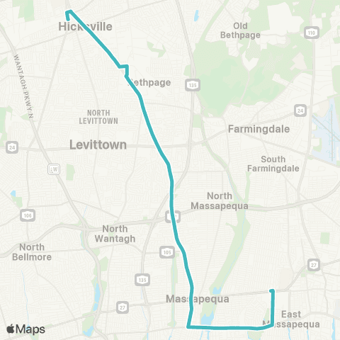 NICE Bus Broadway / Hicksville Rd map