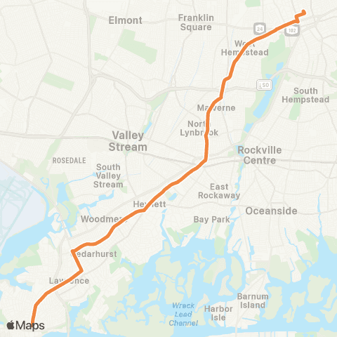 NICE Bus Hempstead Av / W Broadway map