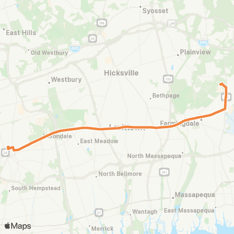 NICE Bus Hempstead Tp map