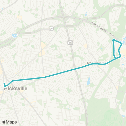 NICE Bus Old Country Rd map