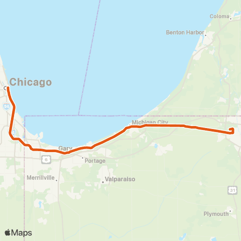 South Shore Line South Shore Line map
