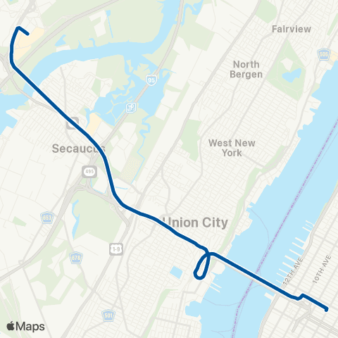 NJ Transit American Dream - New York map