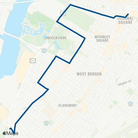 NJ Transit Duncan - Mallory - NJ 440 map