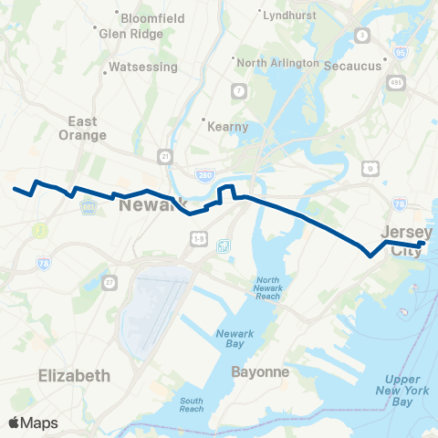 NJ Transit Newark map