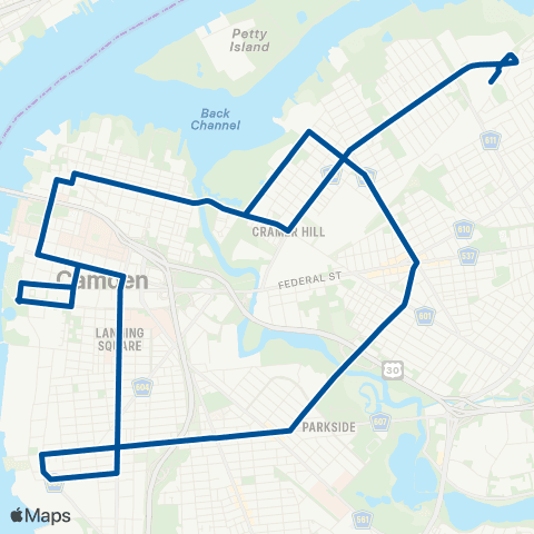 NJ Transit Camden - 36th St. Station map