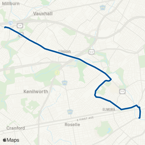 NJ Transit Morris Avenue map