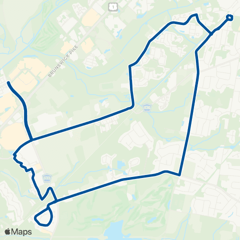 NJ Transit Lawrence-W Windsor-Princeton Jct. Rail Sta. map