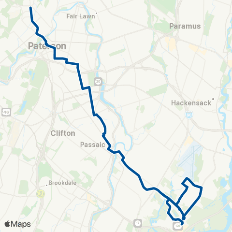 NJ Transit Haledon - Paterson - East Rutherford map