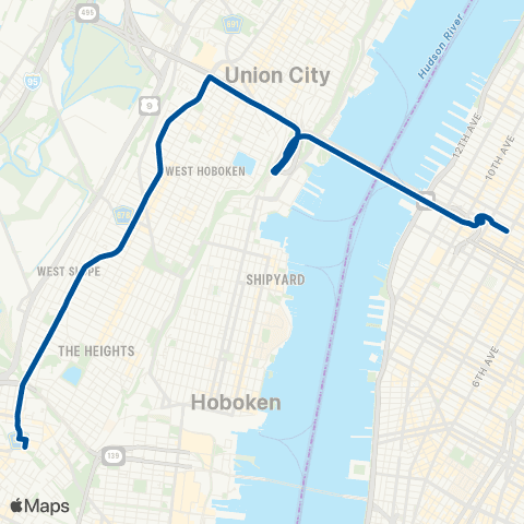 NJ Transit Jersey City - Journal Square - New York map