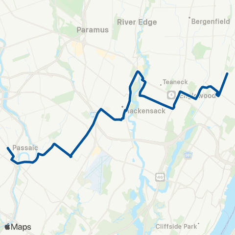 NJ Transit Passaic - Hackensack - Englewood map