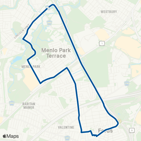 NJ Transit Metropark - Ford Ave. map
