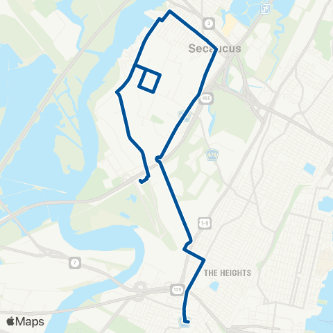 NJ Transit Jersey City - Journal Square - Secaucus map