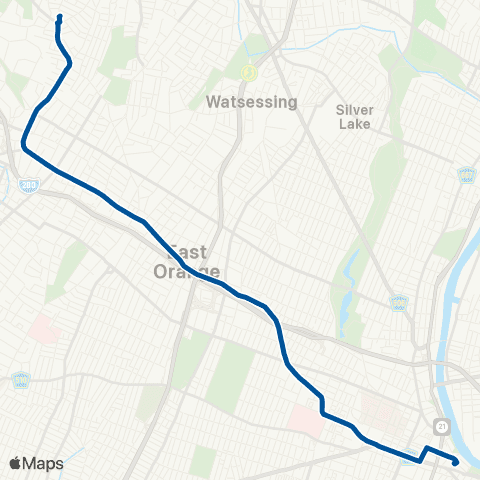 NJ Transit Main Street map