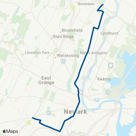 NJ Transit Mount Prospect map