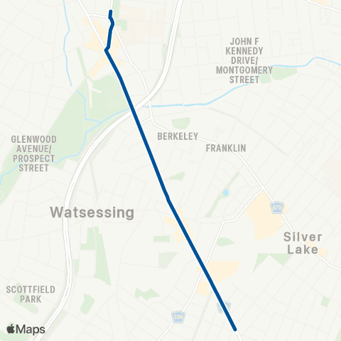 NJ Transit Bloomfield Seasonal Service map