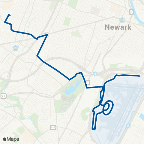 NJ Transit Lyons Avenue map