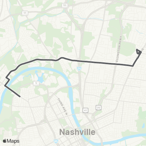 WeGo Public Transit Trinity map