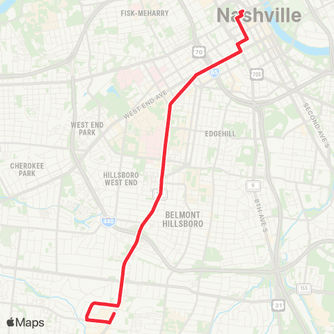 WeGo Public Transit Hillsboro map