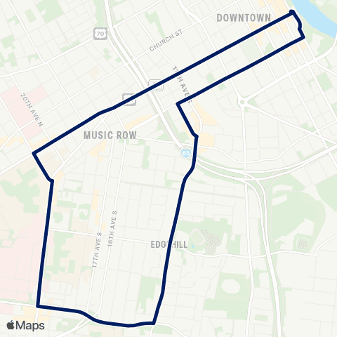 WeGo Public Transit Star West End Shuttle map