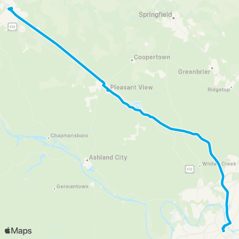 WeGo Public Transit Clarksville map