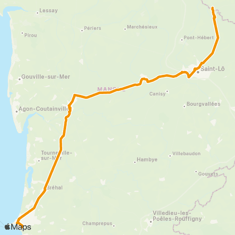 Nomad Car Région Granville <> Lison map