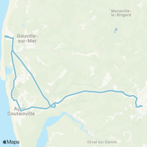 Nomad Car Région Coutances <> les Plages map