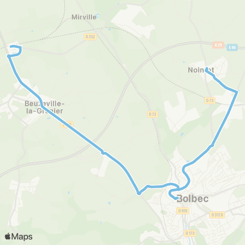 Nomad Car Région Fauville <> Nointot <> Bolbec <> Bréauté map