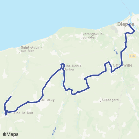 Nomad Car Région La Gaillarde <> Dieppe map