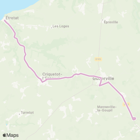 Nomad Car Région Paris <> Bréauté <> Étretat map