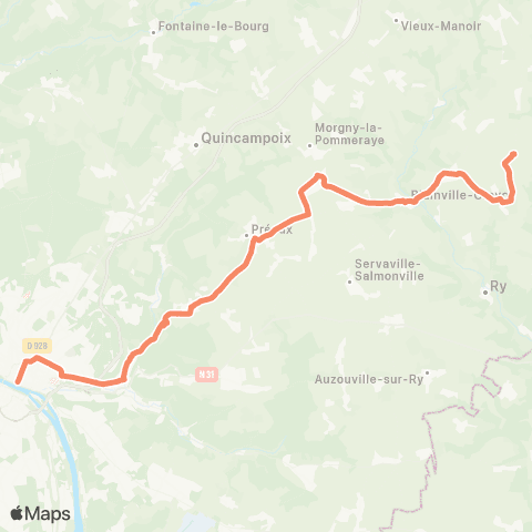 Nomad Car Région Boissay <> Catenay <> Rouen map