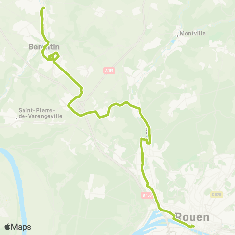 Nomad Car Région Yerville <> Yvetot <> Pavilly <> Rouen map