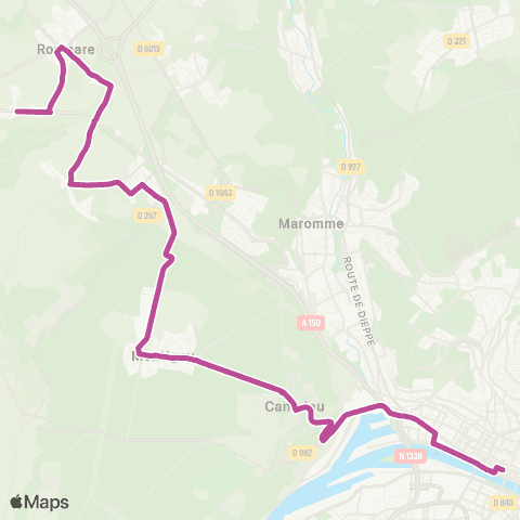 Nomad Car Région Roumare <> Rouen map
