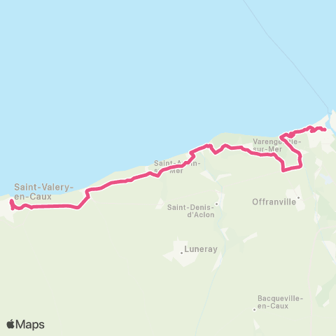 Nomad Car Région Saint-Valéry-en-Caux <> Dieppe map