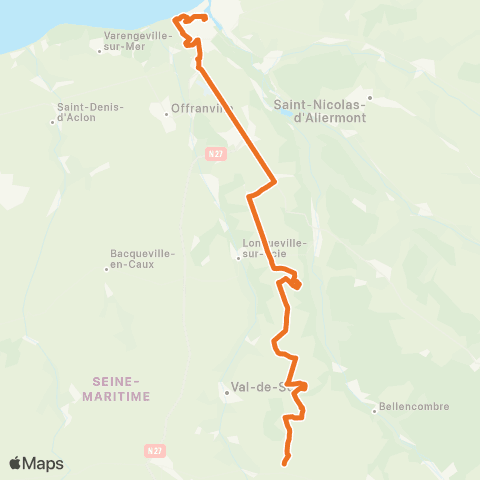 Nomad Car Région Saint-Saëns <> Bellencombre <> Dieppe map