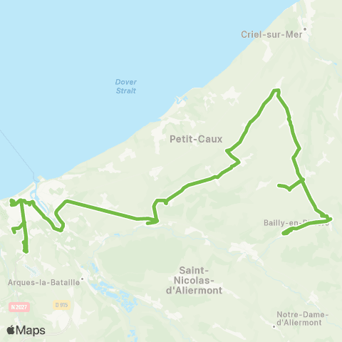 Nomad Car Région Londinieres <> Dieppe map